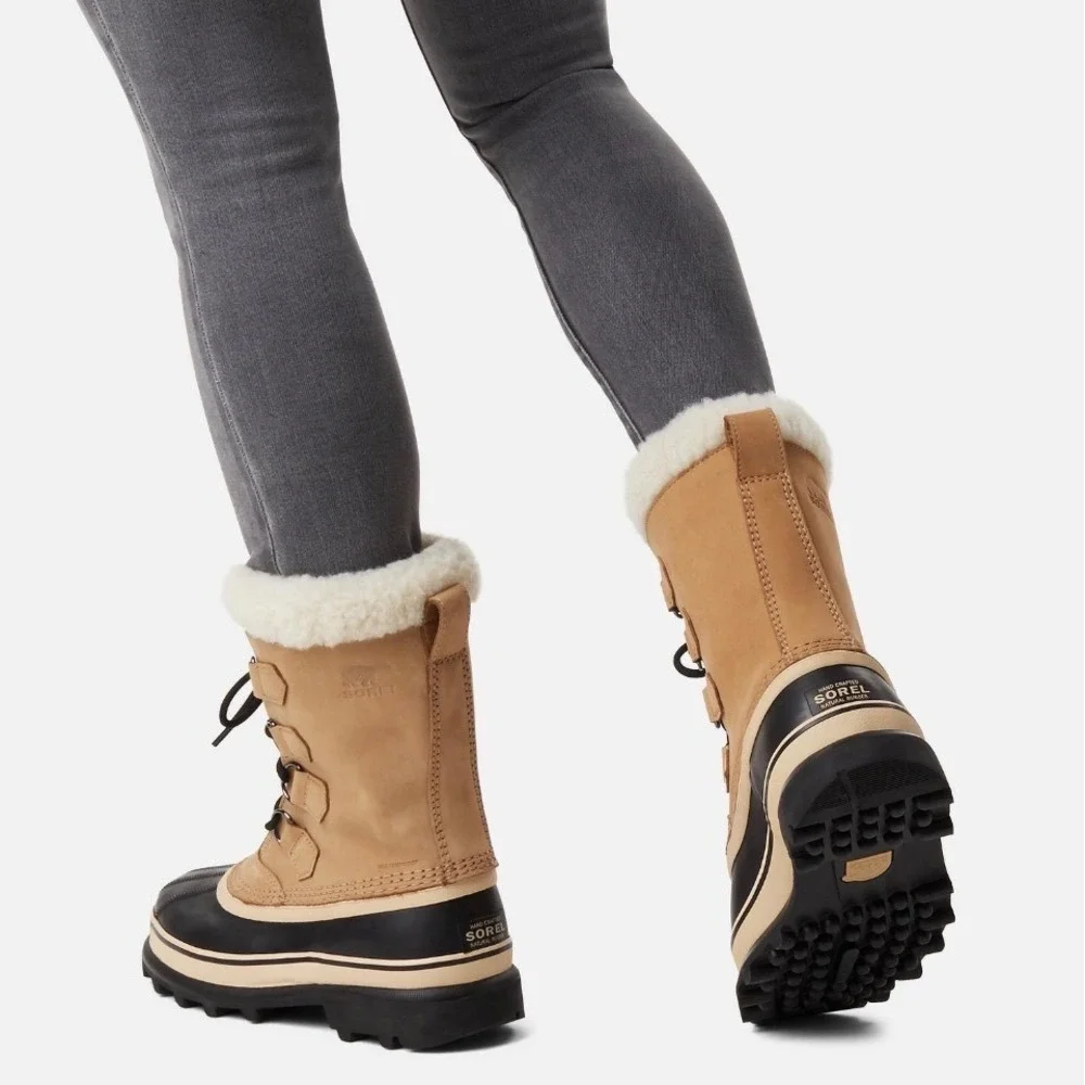 Sorel Caribou Waterproof Winter Snow Boots Buff Tan NL1005-280 Womens 6